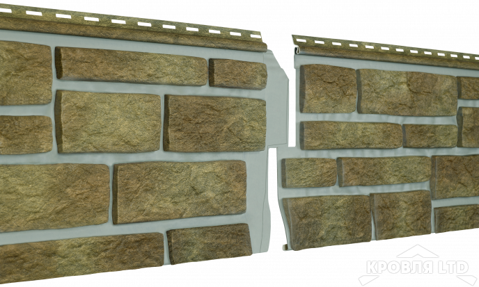 Фасадная панель Ю-ПЛАСТ  Стоун Хаус S-Lock Таганай Вулканический