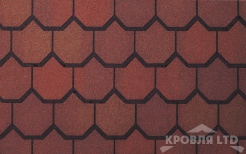 Гибкая черепица Certain Teed коллекция Carriage House Shangle цвет  Georgian Brick