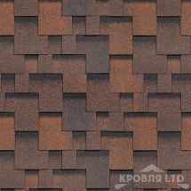 Гибкая черепица Шинглас серия Ультра коллекция Фокстрот цвет Кедр