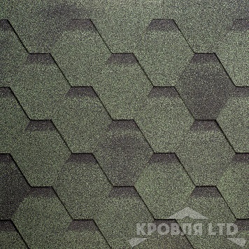 Гибкая черепица Шинглас серия Оптима коллекция Соната цвет Зеленый