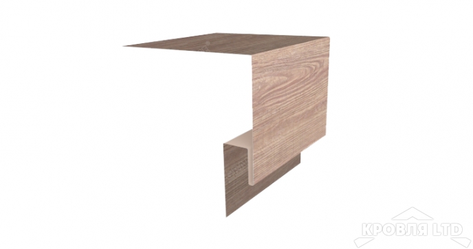 Планка околооконная сложная 200x50, под дерево White Dub, толщина 0,45