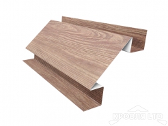 Планка угла внутреннего сложного, под дерево White Dub, толщина 0,45