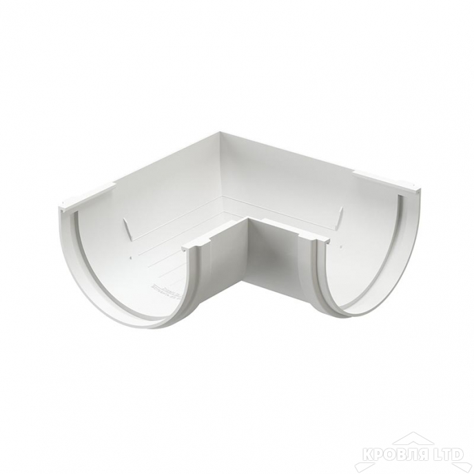 Угол желоба наружный для водостока 90 градусов Деке Премиум  пломбир