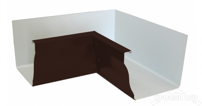 Угол желоба внутренний Vortex 90гр 125мм RAL 8017 шоколад