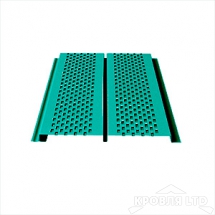 Софит  двойной металлический полная перфорация , Полиэстер RAL 6005 зеленый мох, толщина 0,45