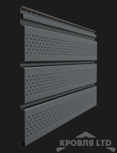 Софит тройной пластиковый полная перфорация Döcke Premium цвет графит, 3м