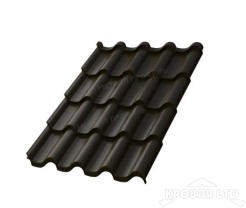 Металлочерепица Монтерроса- S , RR 32 Темно-коричневый, толщина 0,5