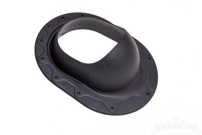 Основание для вентиляционной трубы Vilpe CLASSIC 110 –160 цвет черный для гибкой черепицы или фальцевой кровли