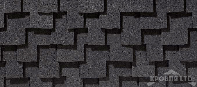 Гибкая черепица Certain Teed коллекция Presidential Shake TL цвет Charcoal Black