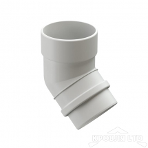 Колено трубы для водостока 45 град Деке Люкс  пломбир