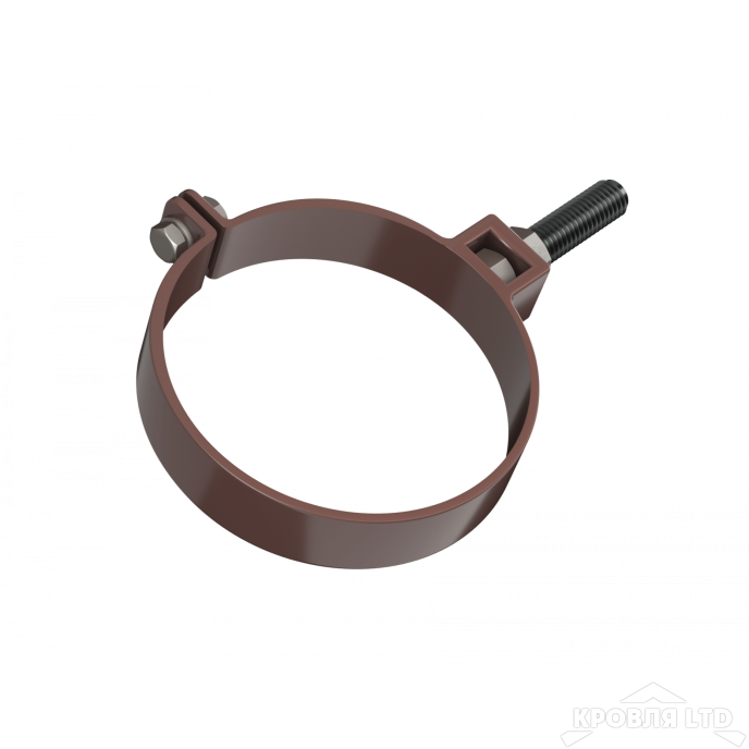 ТН ПВХ D125/82 ММ ХОМУТ ТРУБЫ УНИВЕРСАЛЬНЫЙ 140ММ КОРИЧНЕВЫЙ  Rall 8017