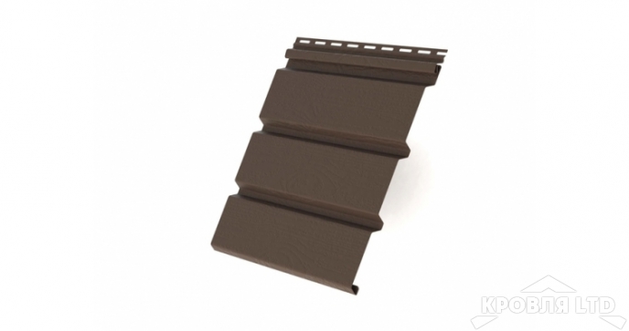 Софит Т4 тройной пластиковый без перфорации GL  цвет коричневый, 3,0 м