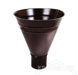 Воронка водосборная для водостока Foramina PUR д300/100 мм RAL 8017 шоколад