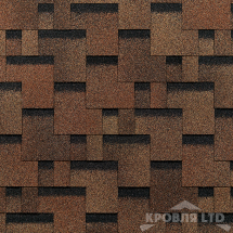 Гибкая черепица Дёке серия  EURAZIA Коллекция Лабиринт цвет Светло- коричневый