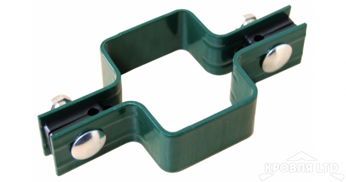 Крепление хомут 60х40  для Ограждения ГрандЛайн RAL 6005 зеленый мох