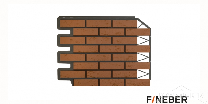 Фасадная панель FineBer  Кирпич баварский терракотовый