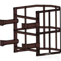 Пожарная лестница Универсальная Rofsystems П1-2, Дуга экрана 800 мм Полиэстер RAL Цвет RAL  8017 
коричневый шоколад, 1,05 м