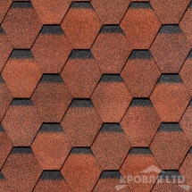 Гибкая черепица Дёке серия EUROPA коллекция Карат цвет Красный