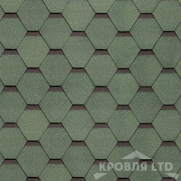 Гибкая черепица Шинглас серия Ультра коллекция Самба цвет Малахит