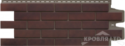 Фасадная панель Grand Line "Клинкерный кирпич" Design Plus кофе с темно-бежевым швом