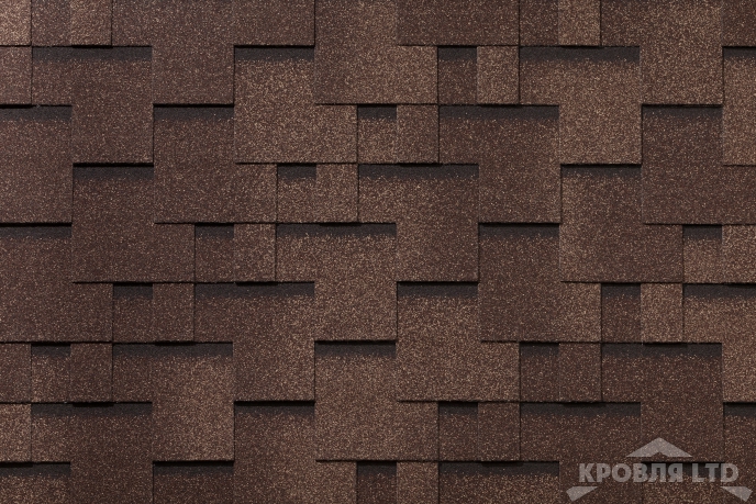 Гибкая черепица Roofshield  серия Premium коллекци Модерн цвет Лесной Орех