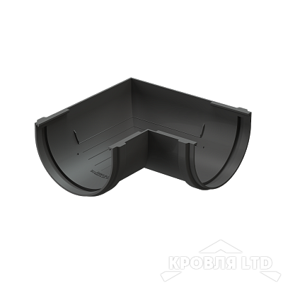 Угол желоба наружный для водостока 90 градусов Деке Премиум RAL 7024 графит