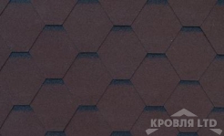 Гибкая черепица Roofshield  серия Family light коллекция Стандарт цвет Коричневый с оттенением