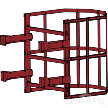 Пожарная лестница Универсальная Rofsystems П1-2, Дуга экрана 800 мм Полиэстер RAL 3011 коричнево-красный , 1,05 м