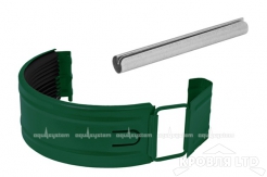 Соединитель желоба для водостока Aквасистем с резиновым уплотнителем 150мм RAL 6005 зеленый мох