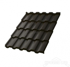 Металлочерепица Монтекристо- S , RR 32 Темно-коричневый, толщина 0,5