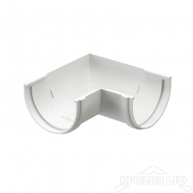 Угол желоба наружный для водостока 90 градусов Деке Премиум  пломбир