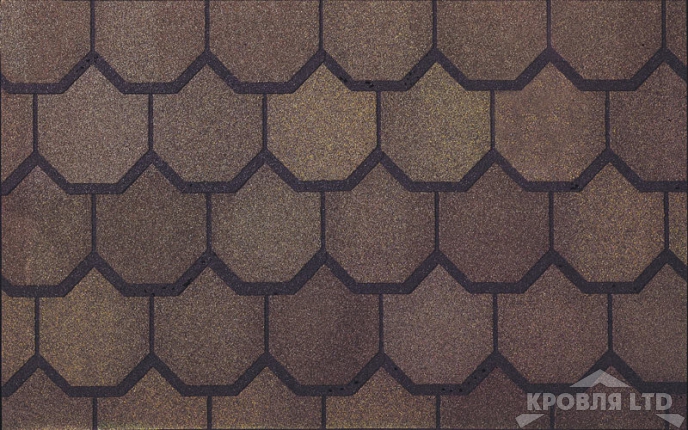 Гибкая черепица Certain Teed коллекция Carriage House Shangle цвет Brownstone