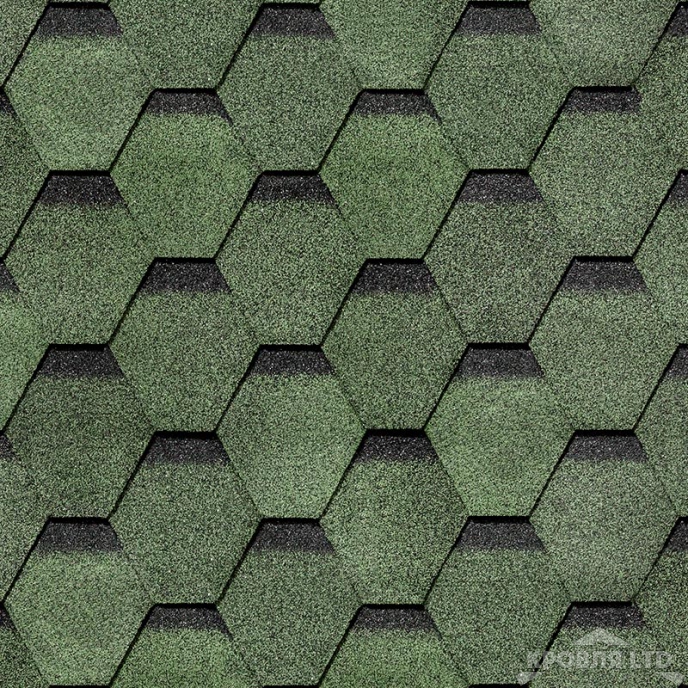 Гибкая черепица Дёке серия EUROPA коллекция Карат цвет Зеленый
