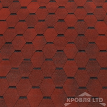 Гибкая черепица Тегола серия Категория КОМФОРТ коллекция Garda цвет Rosso 409