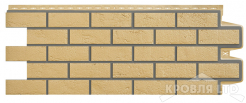 Фасадная панель Grand Line "Состаренный кирпич" Design песочный со швом RAL 7006