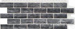 Фасадная панель Grand Line "Состаренный кирпич" Design Plus гранит с белым швом