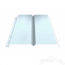 Софит  двойной металлический без перфорации, Полиэстер RAL 9003 сигнальный белый, толщина 0,45