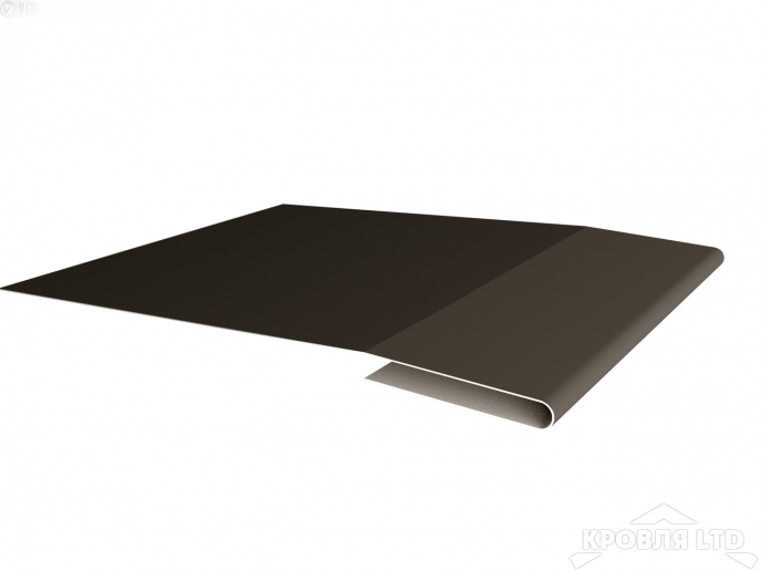 Планка начальная, Полиэстер RR 32 темно-коричневый, толщина 0,45