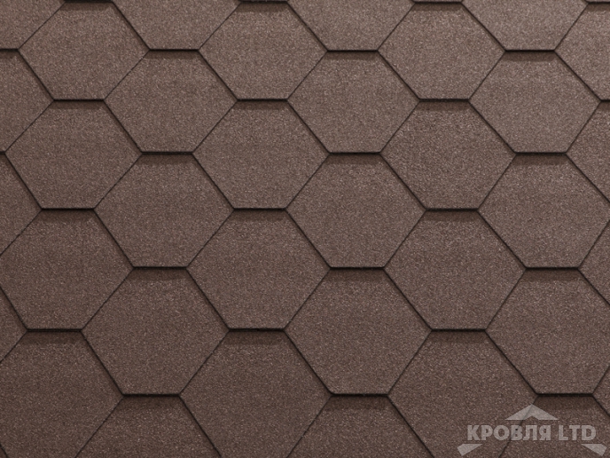 Гибкая черепица Катепал Коллекция  KL цвет Коричневый