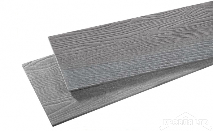 Фасадная Панель Фибратек 3000x300x8мм под покраску серая "Сибирская лиственница"