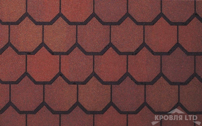 Гибкая черепица Certain Teed коллекция Carriage House Shangle цвет  Georgian Brick