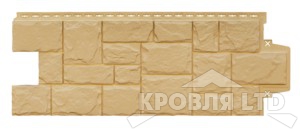 Фасадная панель Grand Line  "Крупный камень" Classic Песочный