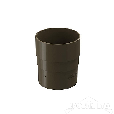 Муфта соединительная для водостока Деке Премиум RAL 8019 каштан