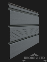 Софит тройной пластиковый центральная перфорация Döcke Premium цвет графит, 3м