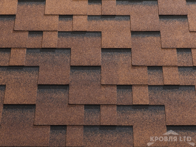 Гибкая черепица Катепал Коллекция Rocky цвет Терракота