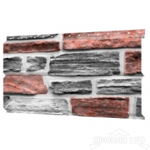 Сайдинг металлический Евробрус, Кирпич Зольный, толщина 0,45