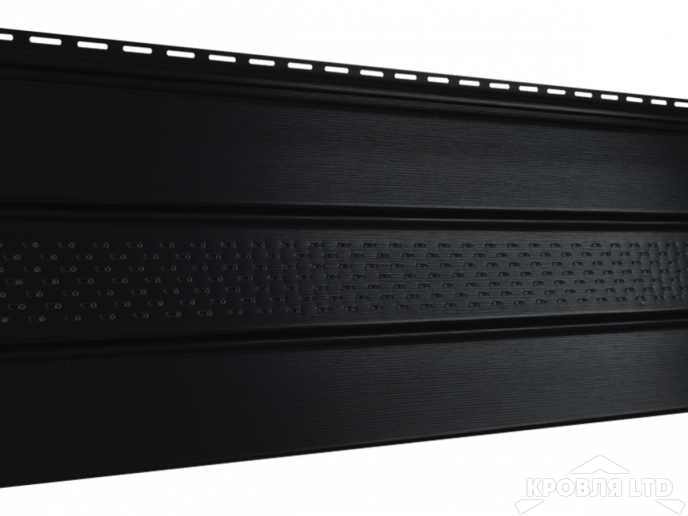 Софит PRO Ю пласт центральная перфорация цвет черный 3м