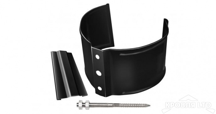 Кронштейн трубы на кирпич Грендлайн 90мм RAL 9005 черный