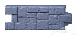 Фасадная панель Grand Line  "Крупный камень" Classic графит