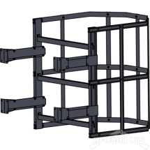 Пожарная лестница Универсальная Rofsystems П1-2, Дуга экрана 800 мм Полиэстер RAL Цвет RAL 7024 Серый графит, 1,05 м